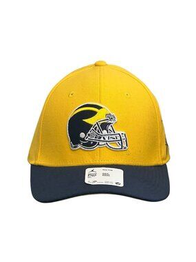 Jordan Michigan Wolverines Football Rise Swoosh Flex Hat Cap Maize Blue M/L
